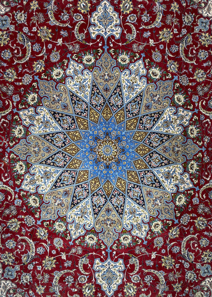 13’x16’10” Hand-Knotted Persian Isfahan Signed Asachi Area Rug