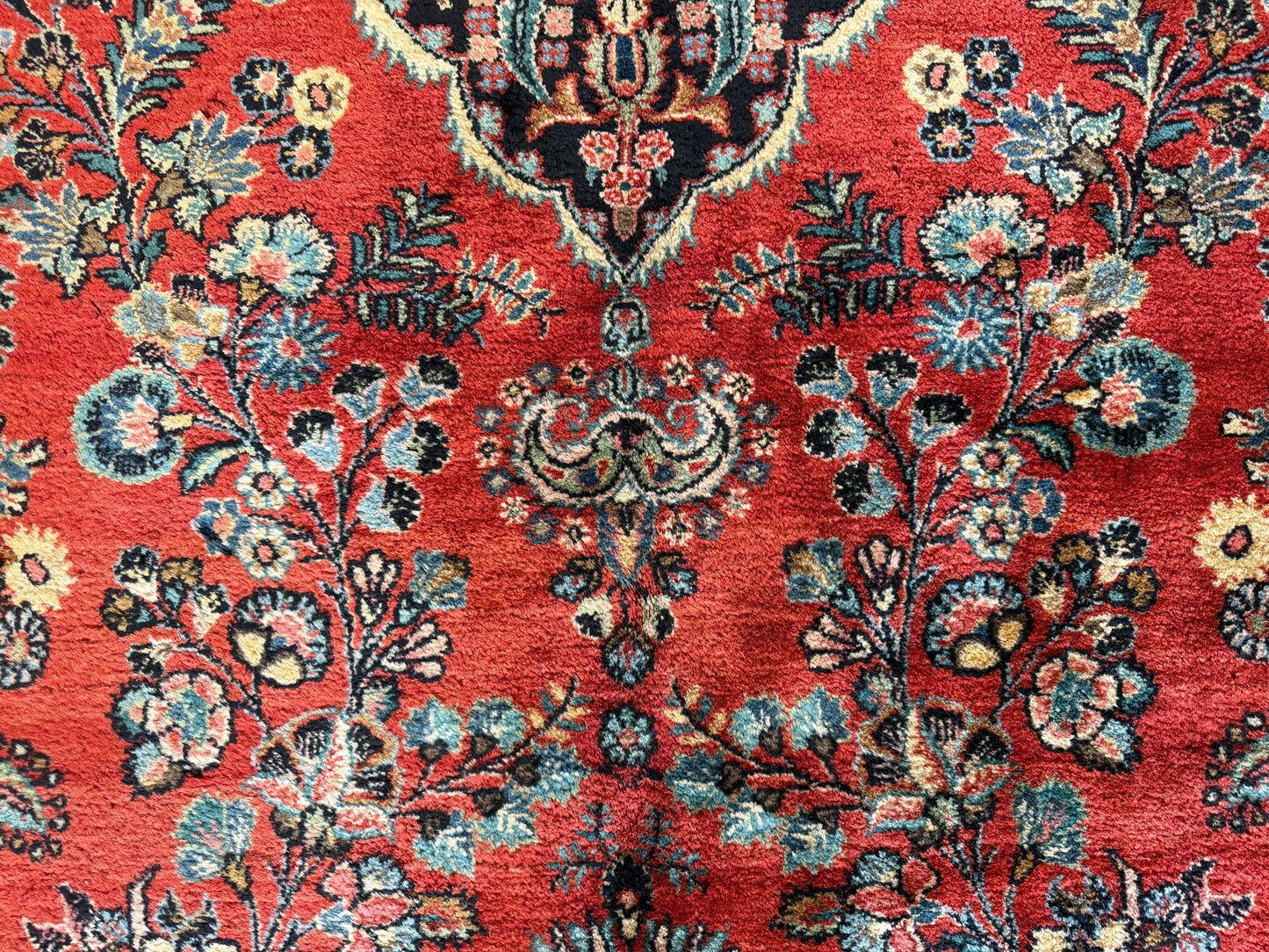 10’1”x12’4” Antique Hand-Knotted Persian Ghazvin Area Rug