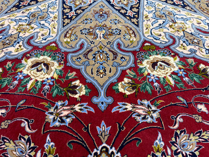 13’x16’10” Hand-Knotted Persian Isfahan Signed Asachi Area Rug