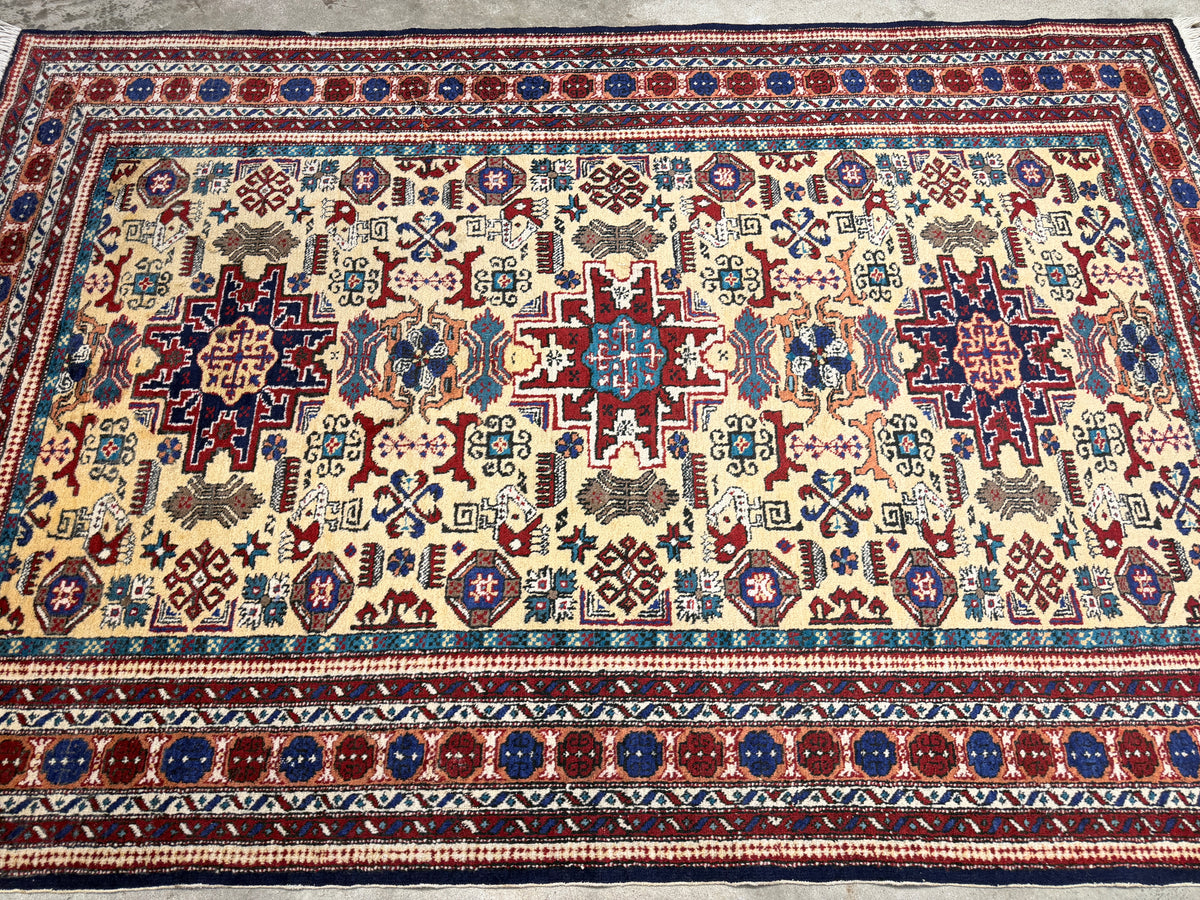 Hand-Knotted Persian Ardabil Rug - 4’2”x7’