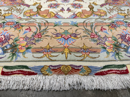 Hand-Knotted Persian Tabriz 70 Raj Rug - 4'10"x6'10"