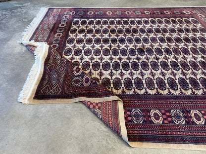 8’2”x10’2” Hand-Knotted Wool Bokhara Area Rug