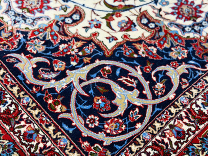 Hand-Knotted Persian Isfahan Rug - Signed Seirafian - 6’6”x10’2”