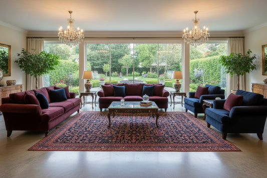 Hand-Knotted Persian Mahal Rug - 8’8”x13’