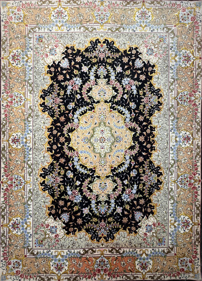 Hand-Knotted Persian Tabriz 60 Raj Rug - 5'1"x7'1"
