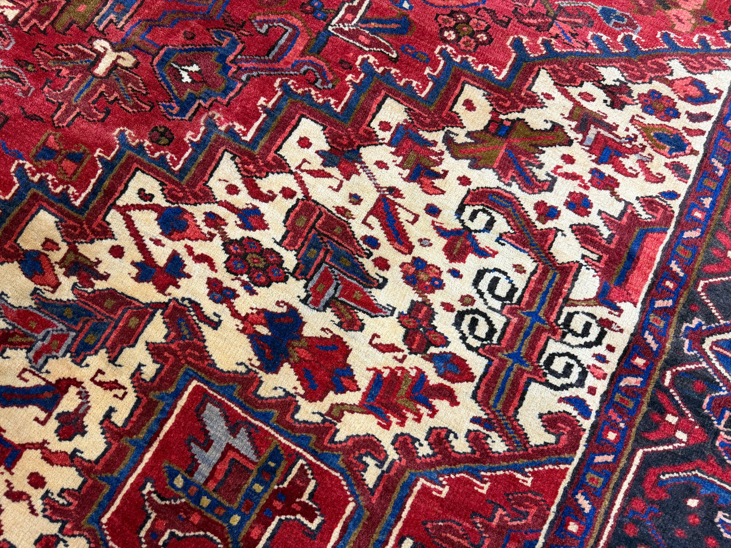 Hand-Knotted Persian Heriz Rug - 9’3”x11’9”