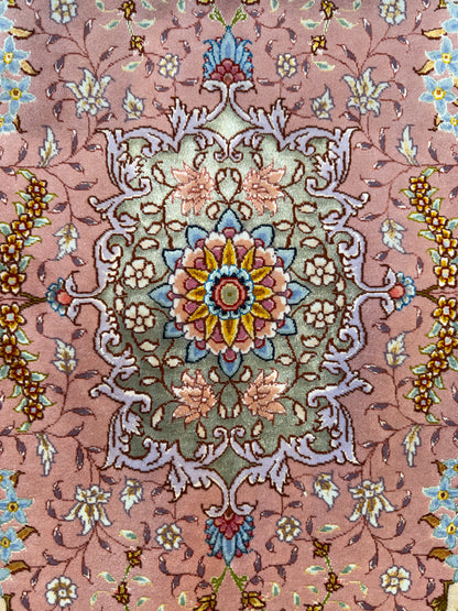 Hand-Knotted 80 Raj Persian Tabriz Rug - Signed Benam - 9’8”x13’8”