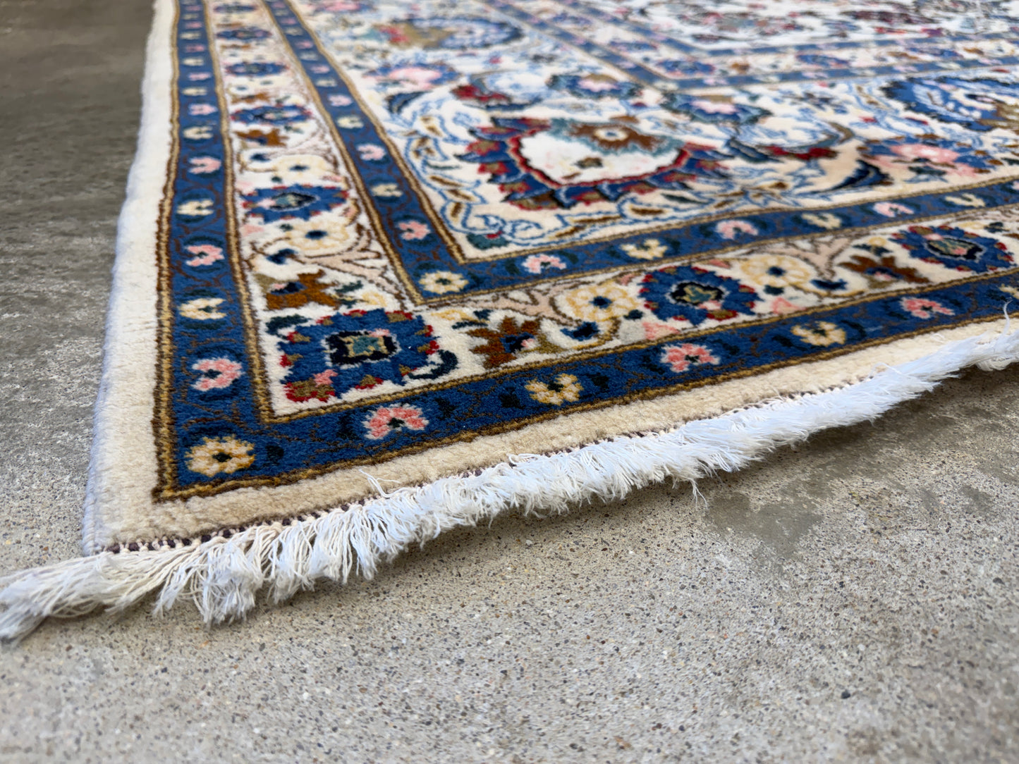 10'5"x13'8" Hand-Knotted Wool All-over Kashan Persian Rug