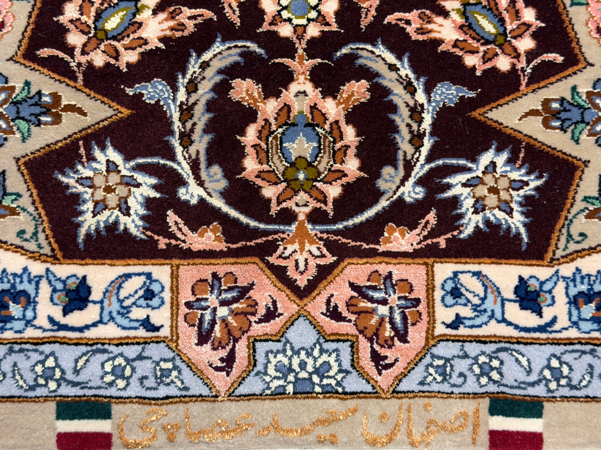 Hand-Knotted Persian Isfahan Rug - Signed Asachi - 5’x7’8”