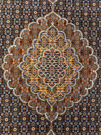 Hand-Knotted Persian Tabriz Mahi Rug - 4’8”x6’8”