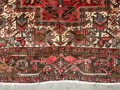9’8”x12’6” Hand-Knotted Persian Heriz Area Rug