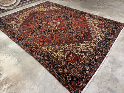 10’1”x14’ Hand-Knotted Persian Heriz Area Rug