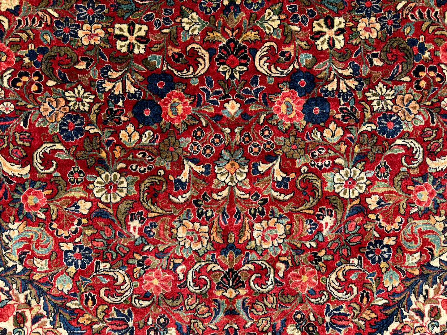 Hand-Knotted Persian Sarouk Rug - 10’x21’8”