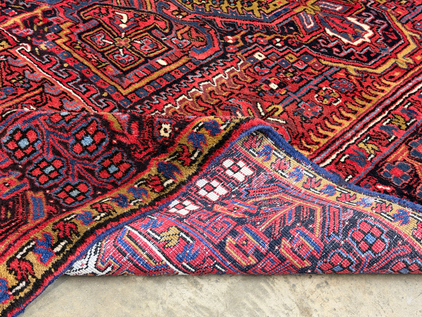 Hand-Knotted Persian Heriz Rug - 10’2”x12’11”