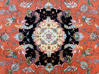 Hand-Knotted 60 Raj Persian Tabriz Rug - 6’7”x9’6”