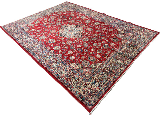 Hand-Knotted Persian Sarouk Rug - 9’6”x12’9”