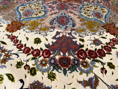 13’x19’10” Very Fine Hand-Knotted 80 Raj Persian Tabriz Rug - Signed