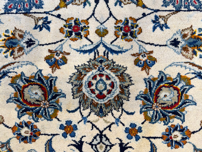 9’4”x13’3” Hand-Knotted Wool Persian Kashan Area Rug