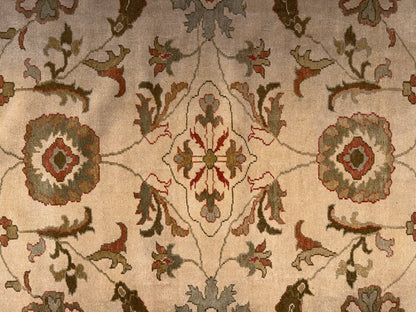 13’1”x16’2” Hand-Knotted Wool Oushak Area Rug Handmade All-over Carpet