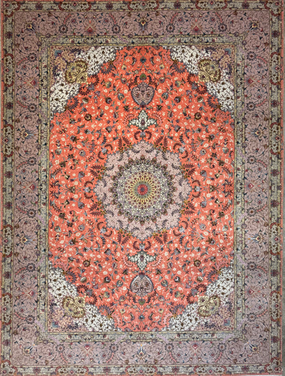 9’11”x13’4” Hand-Knotted 60 Raj Persian Tabriz Rug