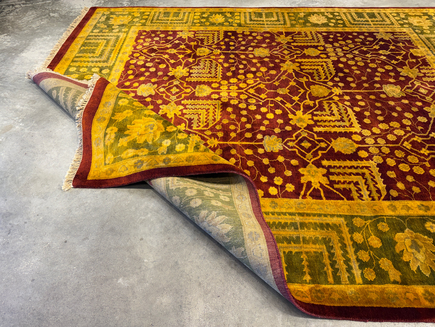 8’1”x9’10” Hand-Knotted Wool Tibetian Area Rug