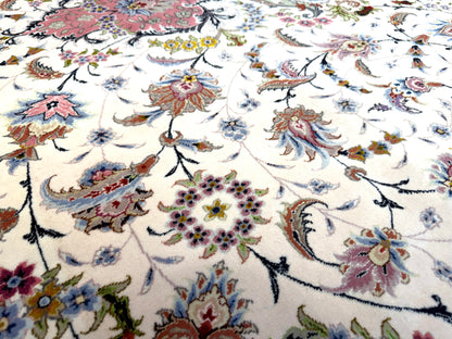 Hand-Knotted 80 Raj Persian Tabriz Rug - Signed Ghadimi - 9’9”x12’11”