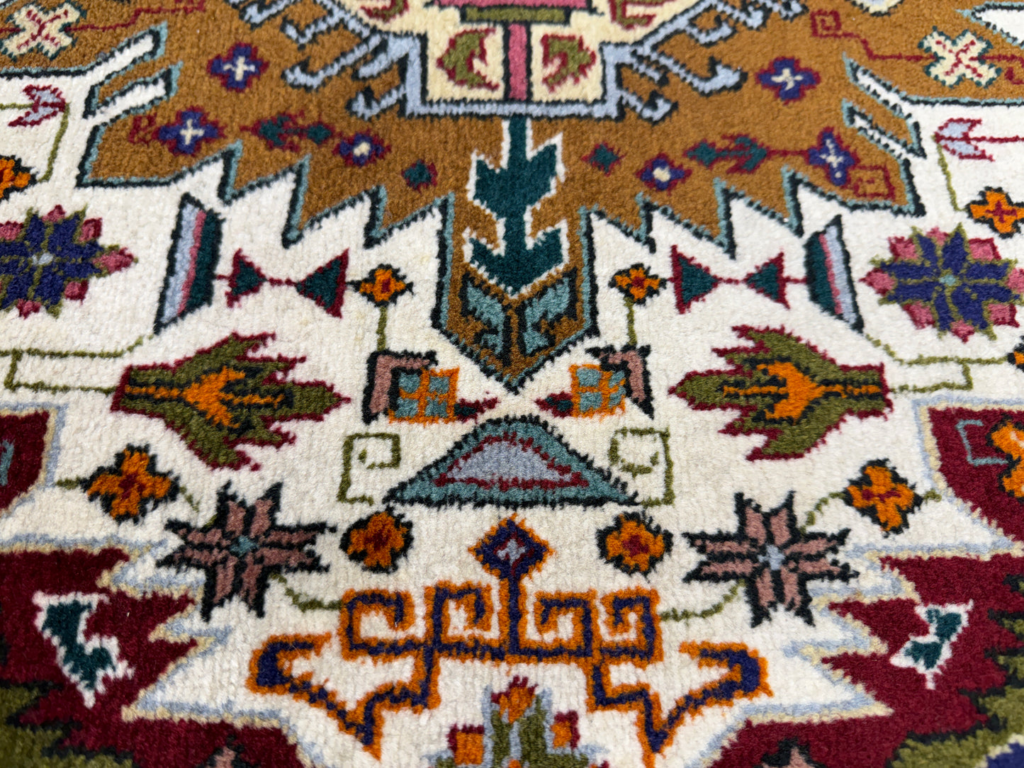 Hand-Knotted Persian Tabriz Heriz Rug - 3’3”x5’3”
