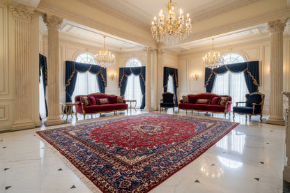 Hand-Knotted Persian Isfahan Rug - 13’9”x18’2”