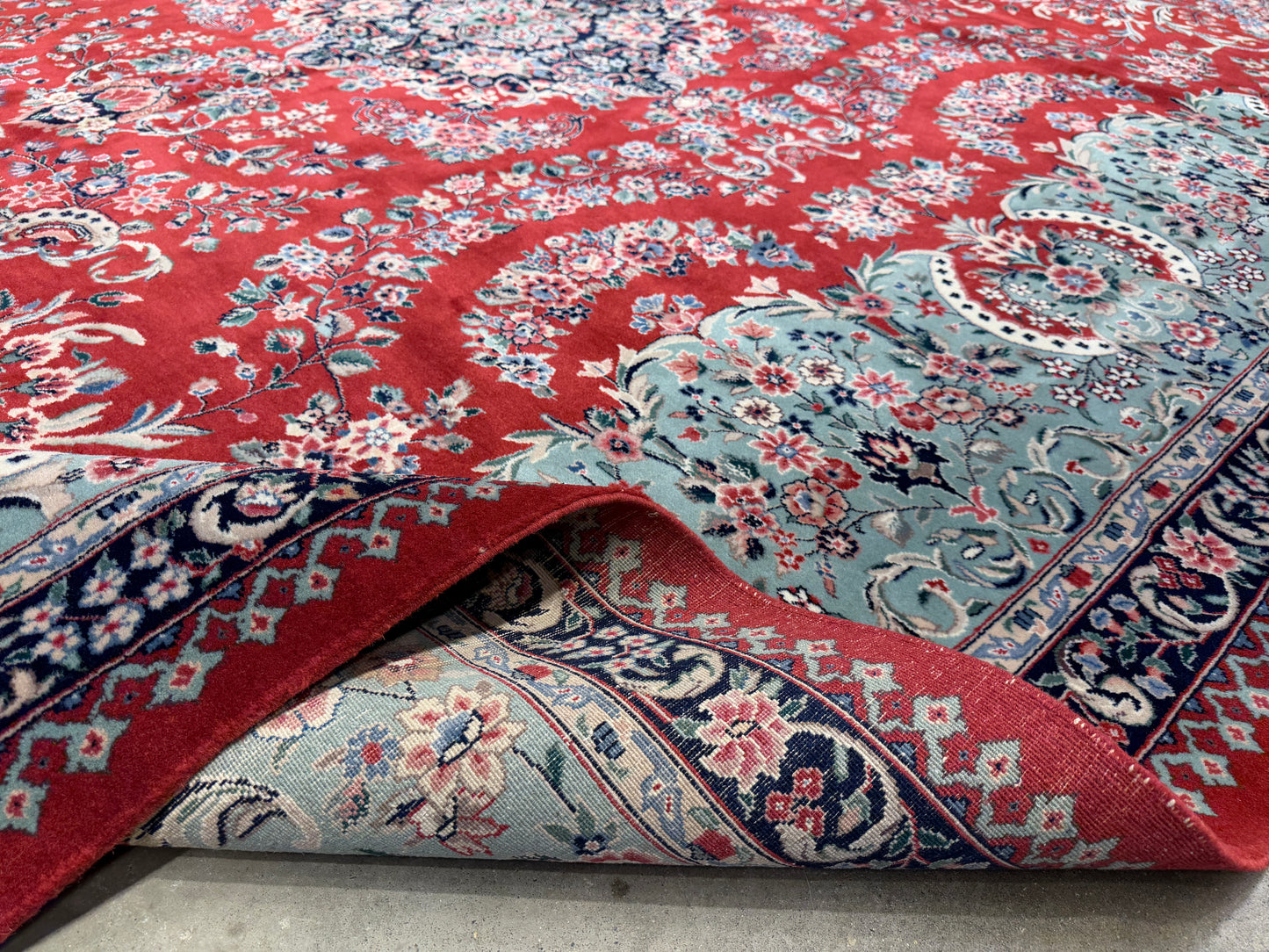 9’x12’ Hand-Knotted Very Fine Wool SinoPersian Area Rug Handmade Carpet