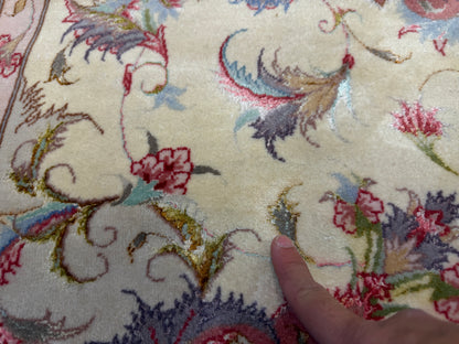 Hand-Knotted Persian Tabriz 60 Raj Rug - 4'11"x7'4"