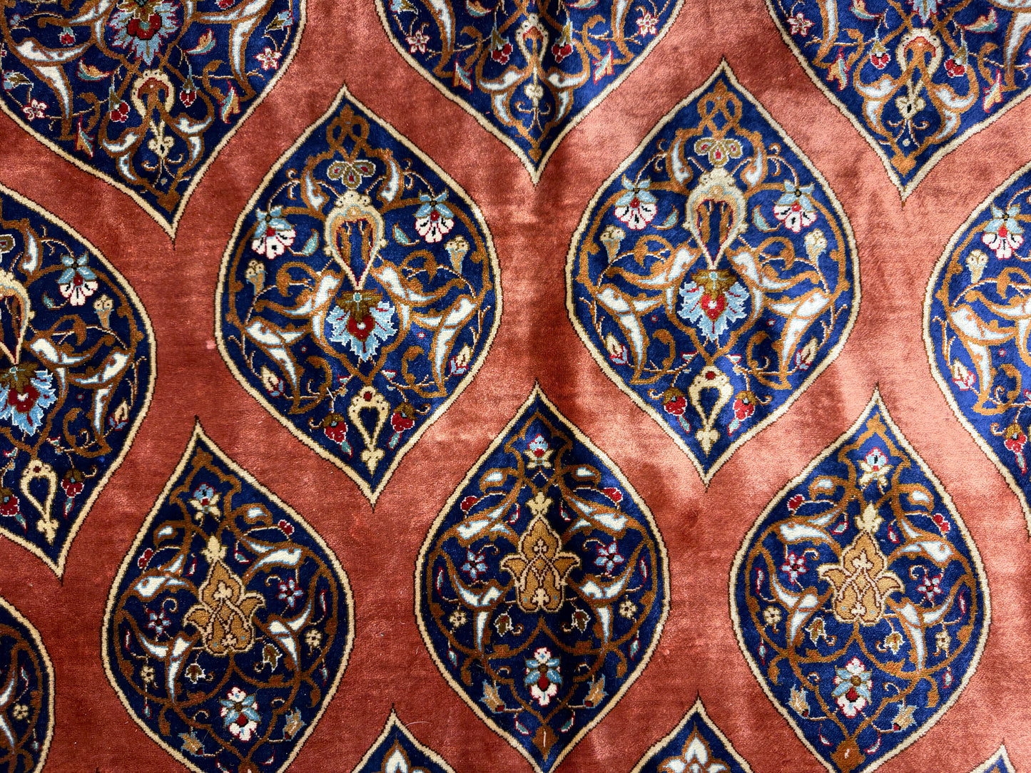 11’3”x16’5” Hand-Knotted 100% Silk Persian Qum Rug - Signed