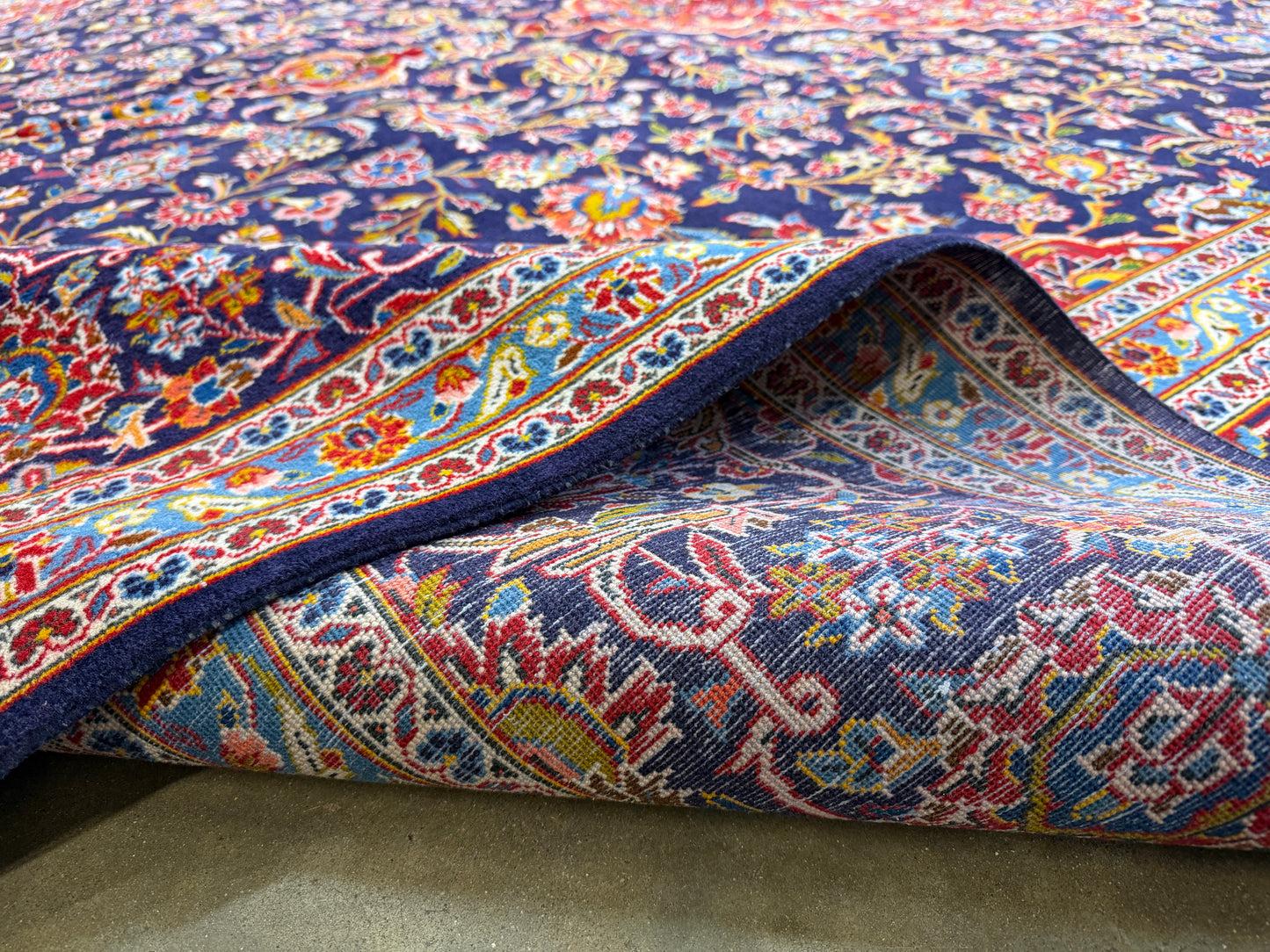 10’3”x16’8” Hand-Knotted Handmade Signed Miraftab Wool Persian Kashan Area Rug