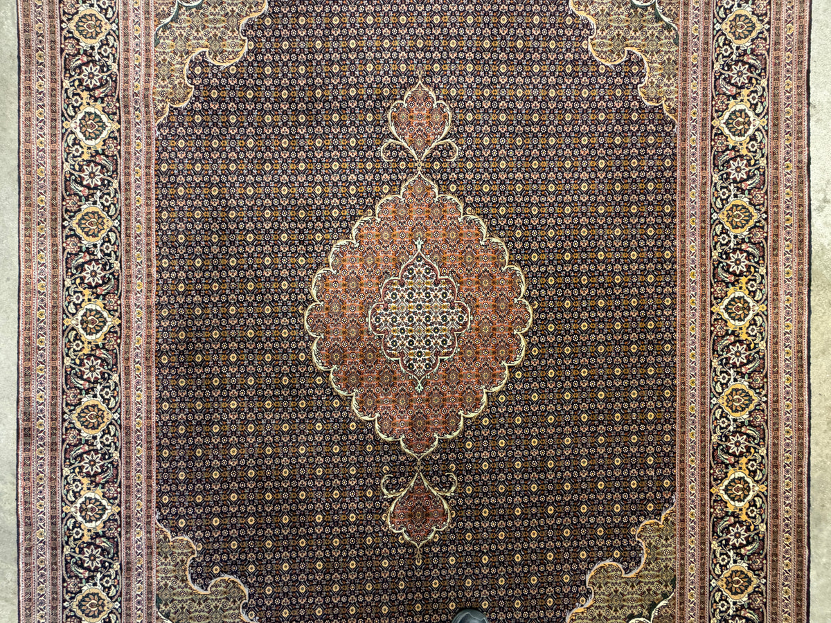 Hand-Knotted Persian Tabriz Mahi Rug - 6’6”x19’8”