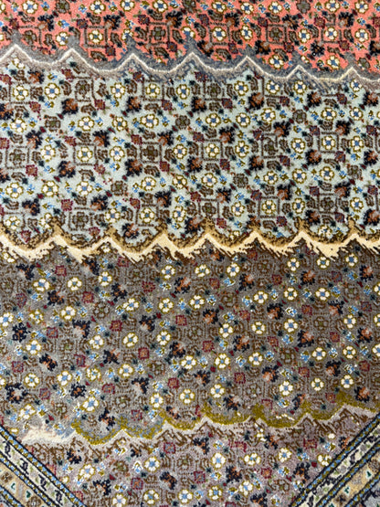 Hand-Knotted Persian Tabriz Mahi Rug - 9’10”x12’3”