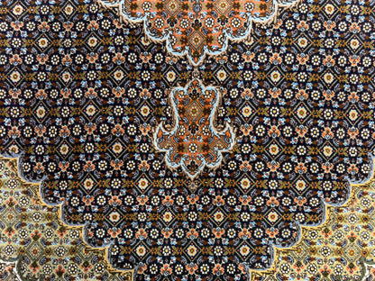 Hand-Knotted Persian Tabriz Mahi Rug - 5'x6'9"