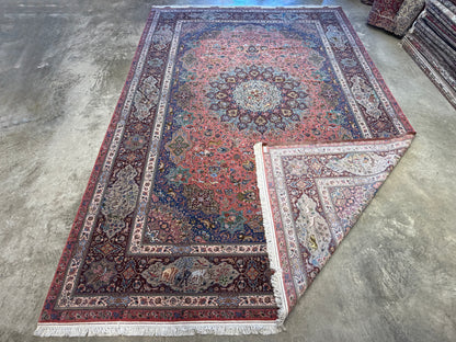 11’7”x17’2” Very Fine Hand-Knotted Signed Persian Tabriz Pictorial Area Rug