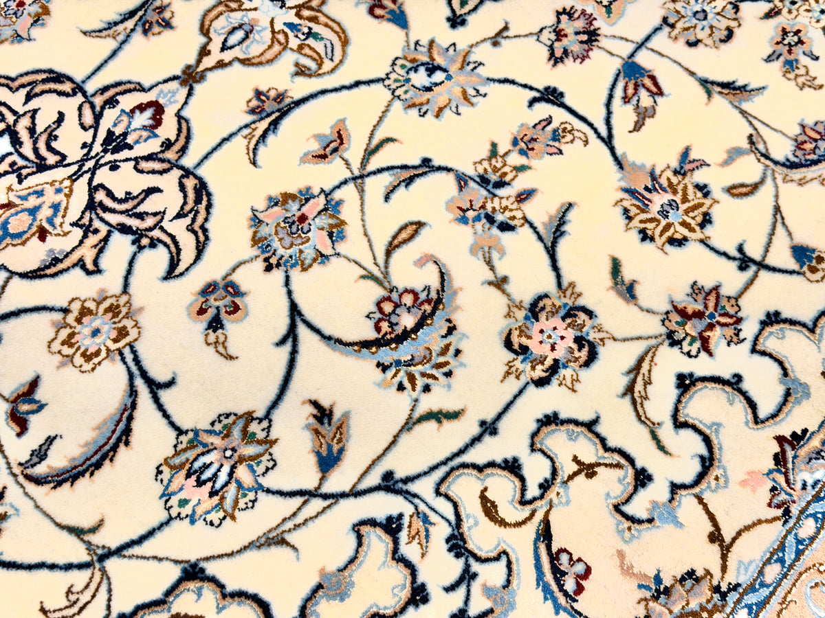 Hand-Knotted 6 La Persian Nain Rug - 5’3”x8’8”