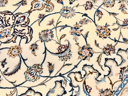 Hand-Knotted 6 La Persian Nain Rug - 5’3”x8’8”