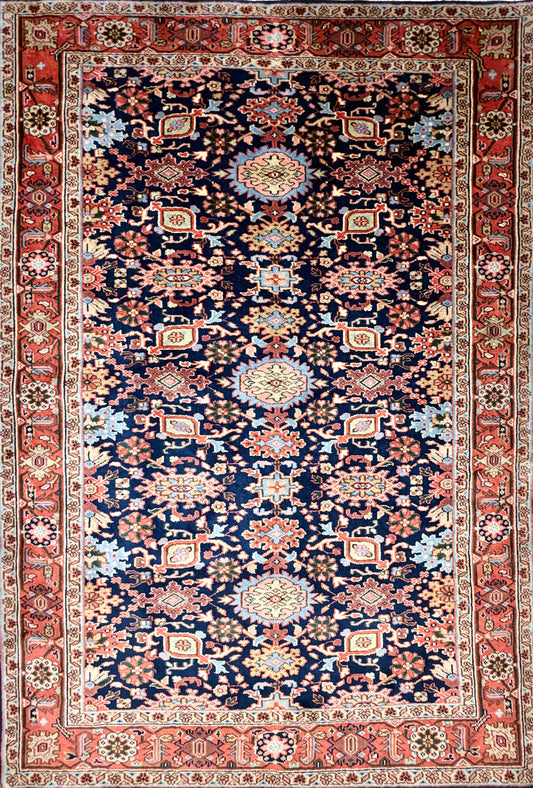 Hand-Knotted IndoMahal Rug - 5’5”x7’11”