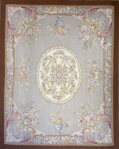 Antique Flatweave Aubusson Rug - 8’x10’