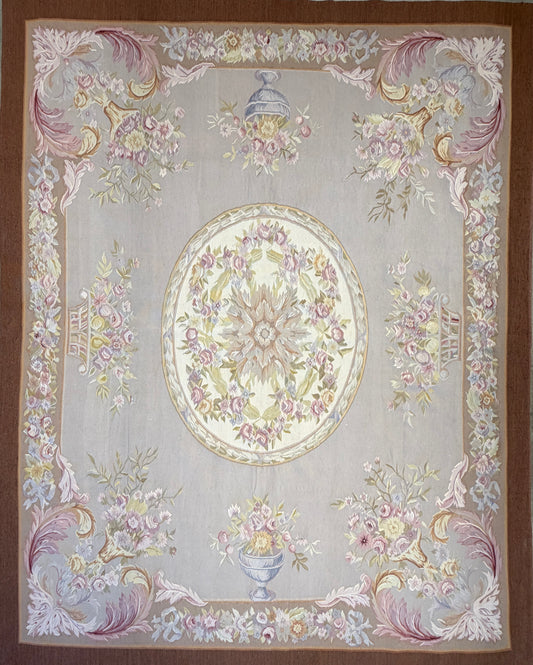 Antique Flatweave Aubusson Rug - 8’x10’