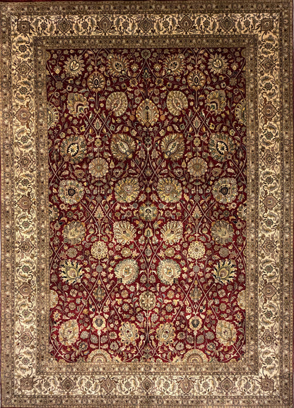 8’9”x12’3” Hand-Knotted Very Fine Wool Agra Area Rug 50 Raj