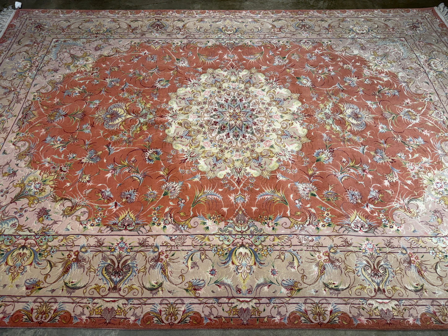 Hand-Knotted 60 Raj Persian Tabriz Rug - Signed Beheshti - 6’7”x9’9”
