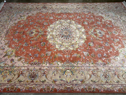 Hand-Knotted 60 Raj Persian Tabriz Rug - Signed Beheshti - 6’7”x9’9”