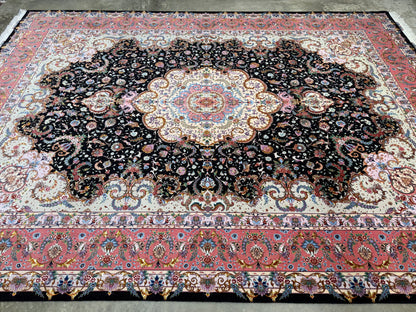 Hand-Knotted 70 Raj Persian Tabriz Rug - Signed Faizi - 9’10”x13’4”