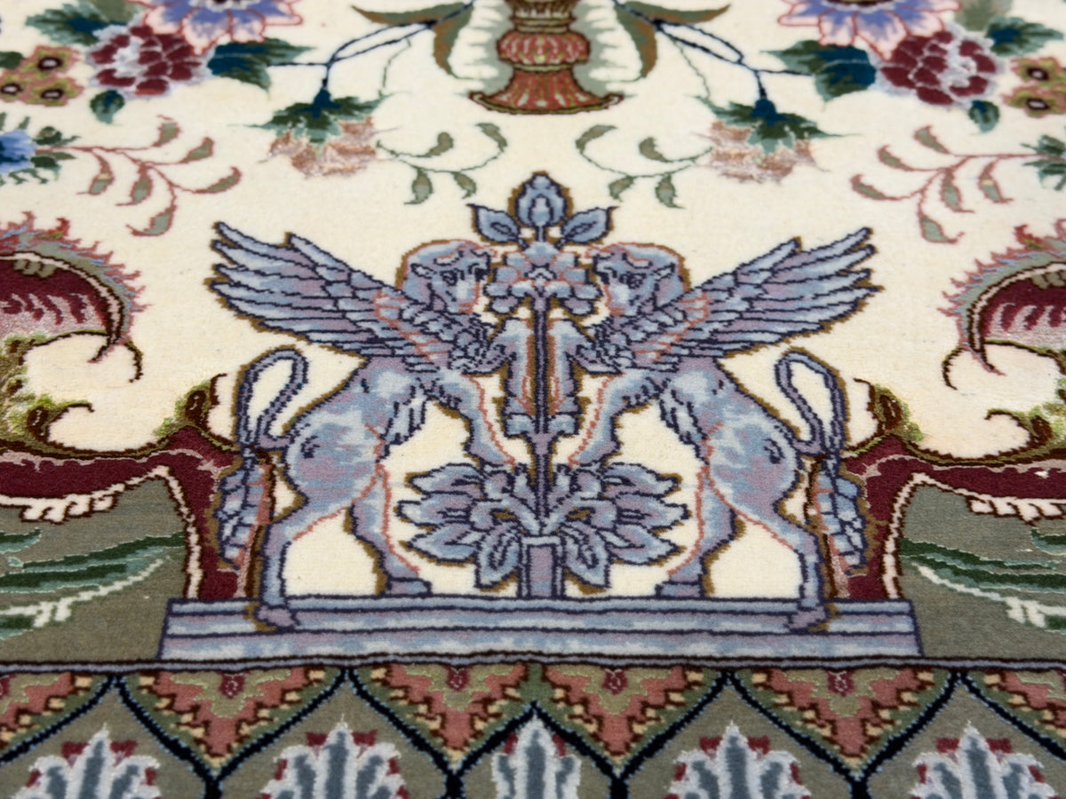 Hand-Knotted Pictorial 60 Raj Persian Tabriz Rug - 6'6"x10'2"