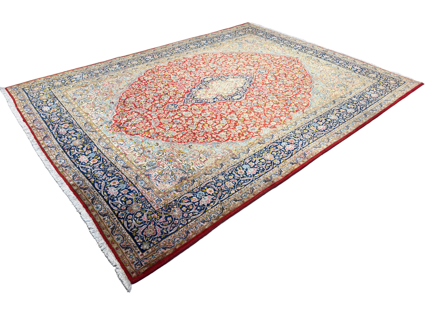 Antique Hand-Knotted Persian Kerman Rug - 9’11”x13’4”