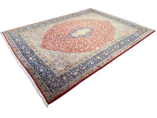 Antique Hand-Knotted Persian Kerman Rug - 9’11”x13’4”