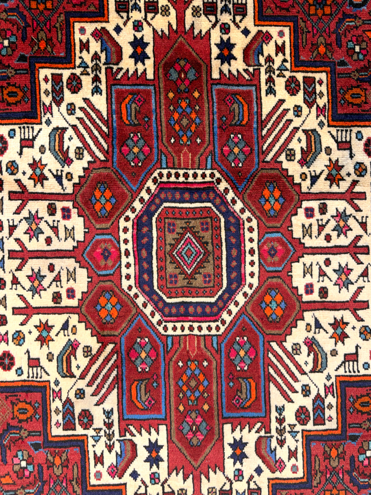 Hand-Knotted Persian Bidjar Gholtogh Rug - 4'x6'7"