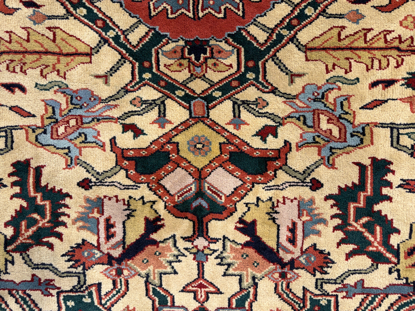 8’x9’11” Hand-Knotted Wool IndoHeriz Area Rug